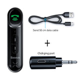 Baseus Car Aux Bluetooth Adapter 3.5mm Jack Audio Bluetooth 5.0 Car Kit Wireless Handsfree Receiver For Phone Transmitter Music