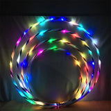 LED Colorful Fitness Circle Performing Arts Abdominal Fat Loss Light Fitness Crossfit Foldable Sport Hoop Gym Fitness Equipments