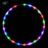 LED Colorful Fitness Circle Performing Arts Abdominal Fat Loss Light Fitness Crossfit Foldable Sport Hoop Gym Fitness Equipments