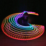 LED Colorful Fitness Circle Performing Arts Abdominal Fat Loss Light Fitness Crossfit Foldable Sport Hoop Gym Fitness Equipments