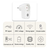 Home Assistant EU French Socket Smart Plug 433Mhz Universal Remote Control Controller RF Switch 16A Programmable Light Outlets