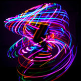 LED Colorful Fitness Circle Performing Arts Abdominal Fat Loss Light Fitness Crossfit Foldable Sport Hoop Gym Fitness Equipments