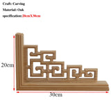 Chinese Antique Double-sided Carved Corner Flower Statue Ornamental Wood Appliques Carving Decal Wooden Window Doors Hot Ale NEW