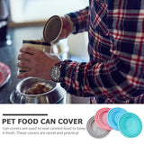 4PCS Silicone Sealing Lids for Pet Food Can Cover Cat Dog Supplies Keeps Fresh Longer Blue Gray Pink Green Colors