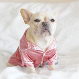 Luxury Pet Dog Pajamas Soft Silk French Bulldog Pajamas Pet Coat Clothing For Small Dogs Shih Tzu Puppy Cat Clothes XS-XXL