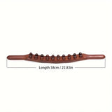 1pc Double Row Of 20 Beads Massage Stick, Carbonization Massage Stick, One Universal Scraping Stomach Rubbing Abdomen Profession