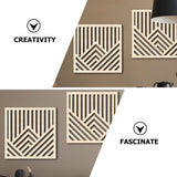 2pcs Wooden Wall Ornament Hollow Line Wall Craft Decor Wall Panel Decor For Living Room Study Home Office Decor Wood Wall