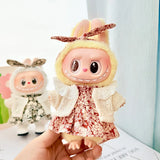 Labubu  Doll‘s Baby Clothes Chef Uniform Overalls High-quality Dress The Monster Outfit Accessories Kitchen Clothing Gift Kid's