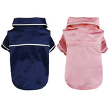 Luxury Pet Dog Pajamas Soft Silk French Bulldog Pajamas Pet Coat Clothing For Small Dogs Shih Tzu Puppy Cat Clothes XS-XXL