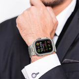 Lululook Titanium Band For Apple Watch Ultra 49mm Band Titanium Strap With Double Button Clasp For iWatch Ultra 2 / Ultra