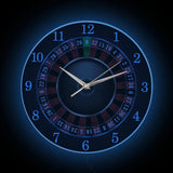 Poker Roulette Silent Non Ticking Wall Clock Las Vegas Game Room Wall Art Decor Timepiece Clock Watch Gambling Casino Gift
