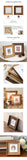 6inch Square Wood Photo Frame For Wall Hanging Wood Picture Frame Stand For Pictures Photo Decor Commemorative Gift