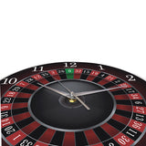 Poker Roulette Silent Non Ticking Wall Clock Las Vegas Game Room Wall Art Decor Timepiece Clock Watch Gambling Casino Gift