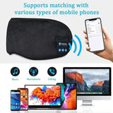 Bluetooth Wireless Headphones Sleeping Eye Mask Earphones Smart Music Sleep Headband Soft Elastic Eye Cover Headset Yoga Travel