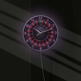Poker Roulette Silent Non Ticking Wall Clock Las Vegas Game Room Wall Art Decor Timepiece Clock Watch Gambling Casino Gift