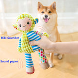 Pet Plush Toy Cat Dog Puzzle Toy Cute Animals Bite Resistant Interactive Squeaky Pet Dog Teeth Cleaning Chew Toy Pet Supplies