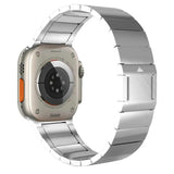 New Upgrade Magnetic Buckle Link For Apple Watch Ultra 2 49mm Band 9 8 7 45mm 44mm Adjustable Stainless Steel Bracelet 42 Strap