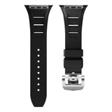 Rubber Strap for Apple Watch Ultra 2 49mm Band Series 9 8 7 45mm Silicone Butterfly Clasp Bracelet for iWatch se 6 5 4 42 44mm
