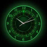 Poker Roulette Silent Non Ticking Wall Clock Las Vegas Game Room Wall Art Decor Timepiece Clock Watch Gambling Casino Gift