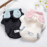 Warm Plush Pet Dog Jacket Coat Bear Pattern Dog Clothes Winter Puppy Costumes Fashion Cat Jacket Coat Pet Overcoat Dog Costumes