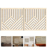 2pcs Wooden Wall Ornament Hollow Line Wall Craft Decor Wall Panel Decor For Living Room Study Home Office Decor Wood Wall
