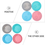 4PCS Silicone Sealing Lids for Pet Food Can Cover Cat Dog Supplies Keeps Fresh Longer Blue Gray Pink Green Colors