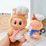 Labubu  Doll‘s Baby Clothes Chef Uniform Overalls High-quality Dress The Monster Outfit Accessories Kitchen Clothing Gift Kid's
