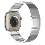 New Upgrade Magnetic Buckle Link For Apple Watch Ultra 2 49mm Band 9 8 7 45mm 44mm Adjustable Stainless Steel Bracelet 42 Strap