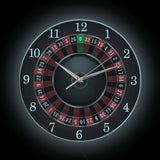 Poker Roulette Silent Non Ticking Wall Clock Las Vegas Game Room Wall Art Decor Timepiece Clock Watch Gambling Casino Gift