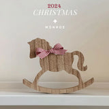 Desktop holiday decoration small wooden horse living room restaurant coffee table wood atmosphere small ornaments