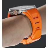 Rubber Strap for Apple Watch Ultra 2 49mm Band Series 9 8 7 45mm Silicone Butterfly Clasp Bracelet for iWatch se 6 5 4 42 44mm