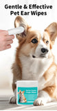 50 PCS Pet Cleaning Products  Ear Cleaning Wipes  Ear Care Fingertips  Ear Mite Removal  Cat and Dog Ear Cleaning Pet Products