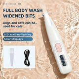USB Charging Dog Paw Trimmer with LED Light Pet Electric Pushing Scissors Waterproof Low Noise Pet Face Foot Ear Hip Paw Shaver