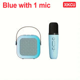 XIKCU K12 Bluetooth Karaoke Machine Portable 5.3 PA Speaker System with 1-2 Wireless Microphones Home Family Singing Children's