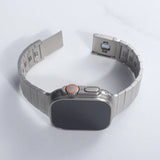 New Upgrade Magnetic Buckle Link For Apple Watch Ultra 2 49mm Band 9 8 7 45mm 44mm Adjustable Stainless Steel Bracelet 42 Strap