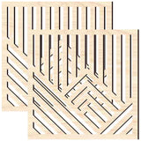 2pcs Wooden Wall Ornament Hollow Line Wall Craft Decor Wall Panel Decor For Living Room Study Home Office Decor Wood Wall