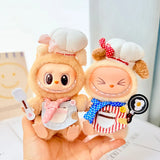 Labubu  Doll‘s Baby Clothes Chef Uniform Overalls High-quality Dress The Monster Outfit Accessories Kitchen Clothing Gift Kid's