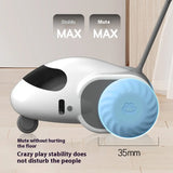 Smart Interactive Cat Toy Car Auto-Running Pet Vehicle with Obstacle Detection Durable for Indoor Cats Play