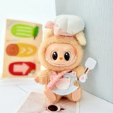 Labubu  Doll‘s Baby Clothes Chef Uniform Overalls High-quality Dress The Monster Outfit Accessories Kitchen Clothing Gift Kid's