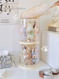 Labubu Pendant Display Box Rotating Transparent Labubu Doll Handmade Blind Box Storage Display Stand Decorative Ornament Gifts