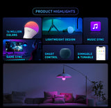 New Yeelight Smart LED Bulbs W4 Lite E27 220-240v WIFI Connection Dimmable voice control Works on Homekit, Goolge, Alexa