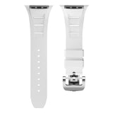 Rubber Strap for Apple Watch Ultra 2 49mm Band Series 9 8 7 45mm Silicone Butterfly Clasp Bracelet for iWatch se 6 5 4 42 44mm