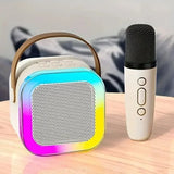 XIKCU K12 Bluetooth Karaoke Machine Portable 5.3 PA Speaker System with 1-2 Wireless Microphones Home Family Singing Children's
