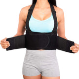 Adjustable Waist Support Belt,Industrial Work Back Brace,Medical Lumbar Gym Fitness Weightlifting Back Belt with Shoulder Straps