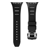 Rubber Strap for Apple Watch Ultra 2 49mm Band Series 9 8 7 45mm Silicone Butterfly Clasp Bracelet for iWatch se 6 5 4 42 44mm