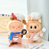 Labubu  Doll‘s Baby Clothes Chef Uniform Overalls High-quality Dress The Monster Outfit Accessories Kitchen Clothing Gift Kid's