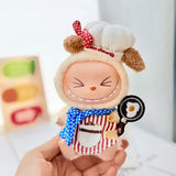 Labubu  Doll‘s Baby Clothes Chef Uniform Overalls High-quality Dress The Monster Outfit Accessories Kitchen Clothing Gift Kid's