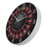 Poker Roulette Silent Non Ticking Wall Clock Las Vegas Game Room Wall Art Decor Timepiece Clock Watch Gambling Casino Gift