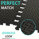 30x30cm EVA Foam Fitness Mat Waterproof Non-slip and Washable Yoga Mat Suitable for Home Gym with Free Side Strips Exercise Mat