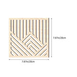 2pcs Wooden Wall Ornament Hollow Line Wall Craft Decor Wall Panel Decor For Living Room Study Home Office Decor Wood Wall